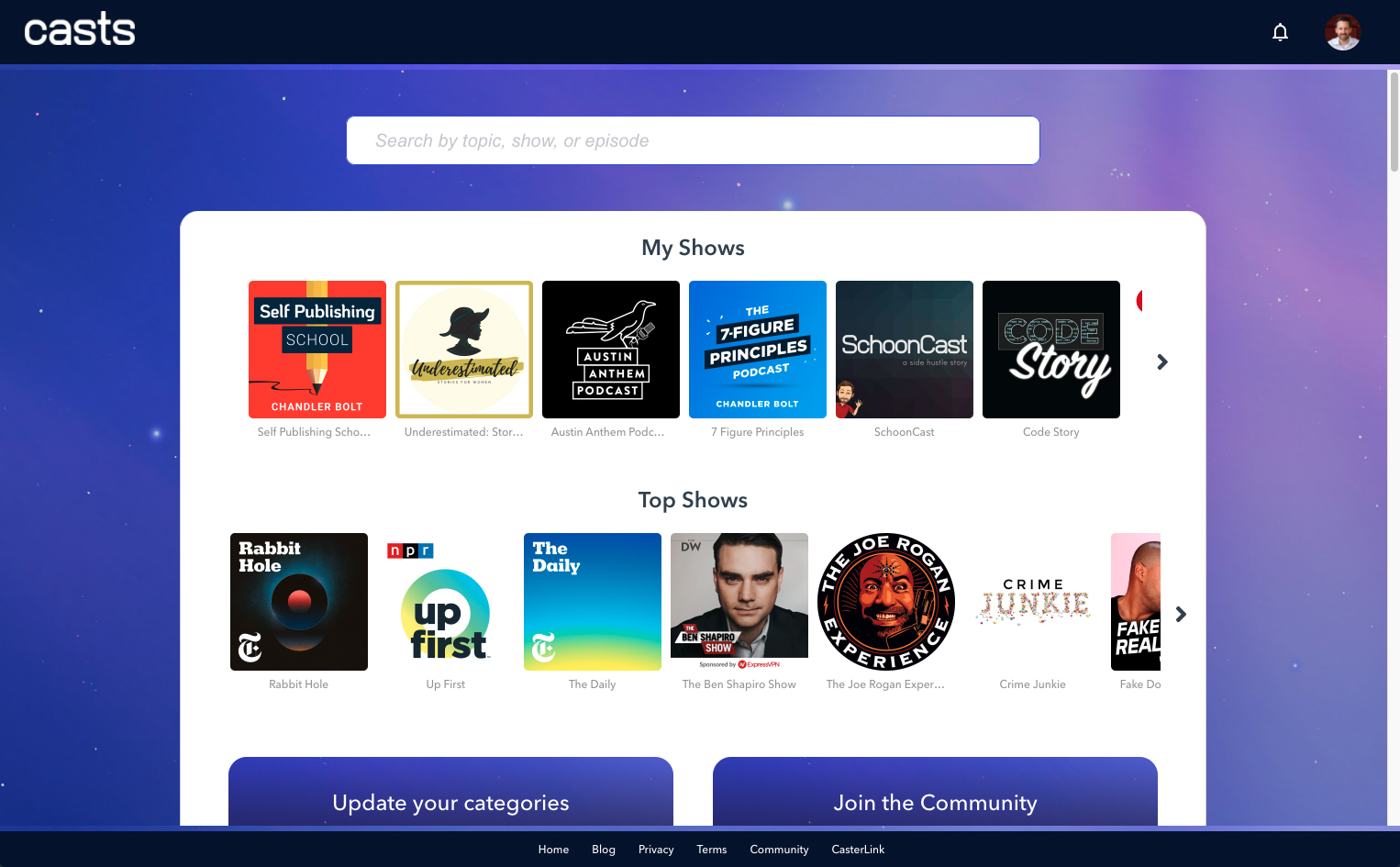 Casts Screenshot